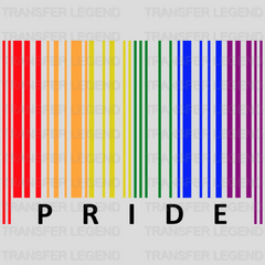 Gay Pride Barcode - Rainbow Design - DTF heat transfer - transferlegend