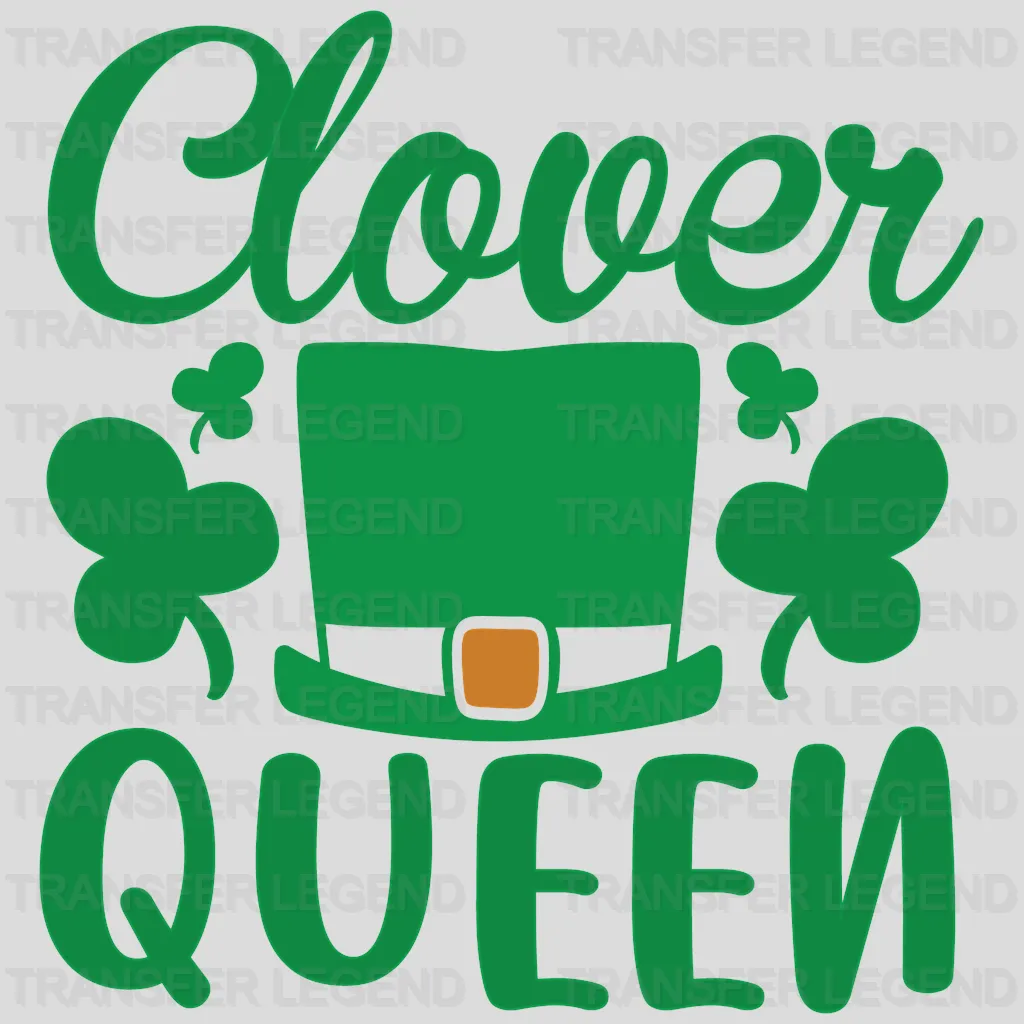 Clover Queen St. Patrick's Day Design - DTF heat transfer - transferlegend