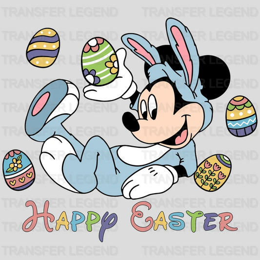 Happy Easter Mickey with Bunny Costume Design - DTF heat transfer - transferlegend