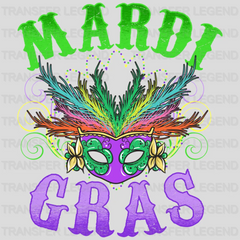 Mask Mardi Gras Design- Mardi Gras DTF heat transfer - transferlegend