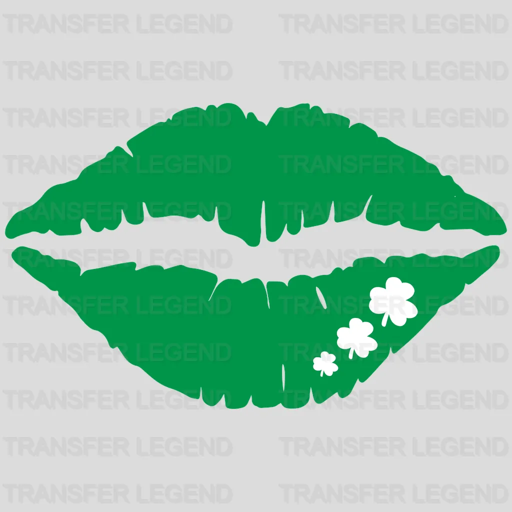 Lips St. Patrick's Day Design - DTF heat transfer - transferlegend