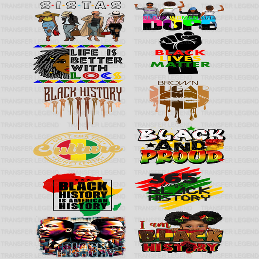 Black History Month-BLM Premade Gang sheet - 12 PCS 10 INCH - transferlegend