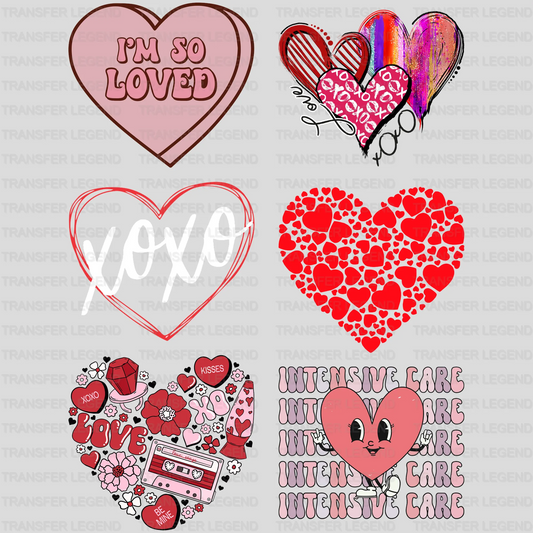 Valentine's Premade Gang sheet - 6 PCS 10 INCH - transferlegend