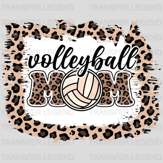 Volleyball Mom Mom Leopard DTF Transfer - transferlegend