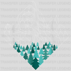 Minimal Mountains Geometry Outdoor - Hiking - Nature Design - DTF heat transfer - transferlegend