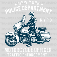 New York Police Department - Motocycle Design DTF Heat Transfer - transferlegend