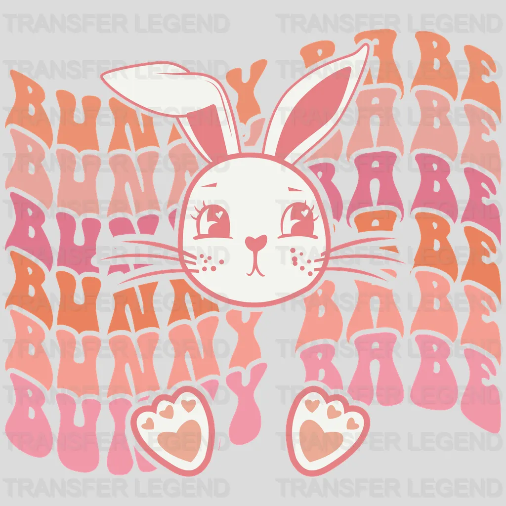 Bunny Babe Easter Design - DTF heat transfer - transferlegend