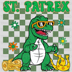 T-Rex St. Patrick's Day Design - DTF heat transfer - transferlegend