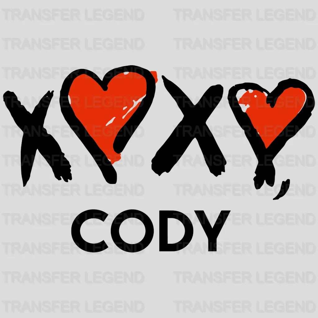 XOXO Cody Valentine's Day Design - DTF heat transfer - transferlegend