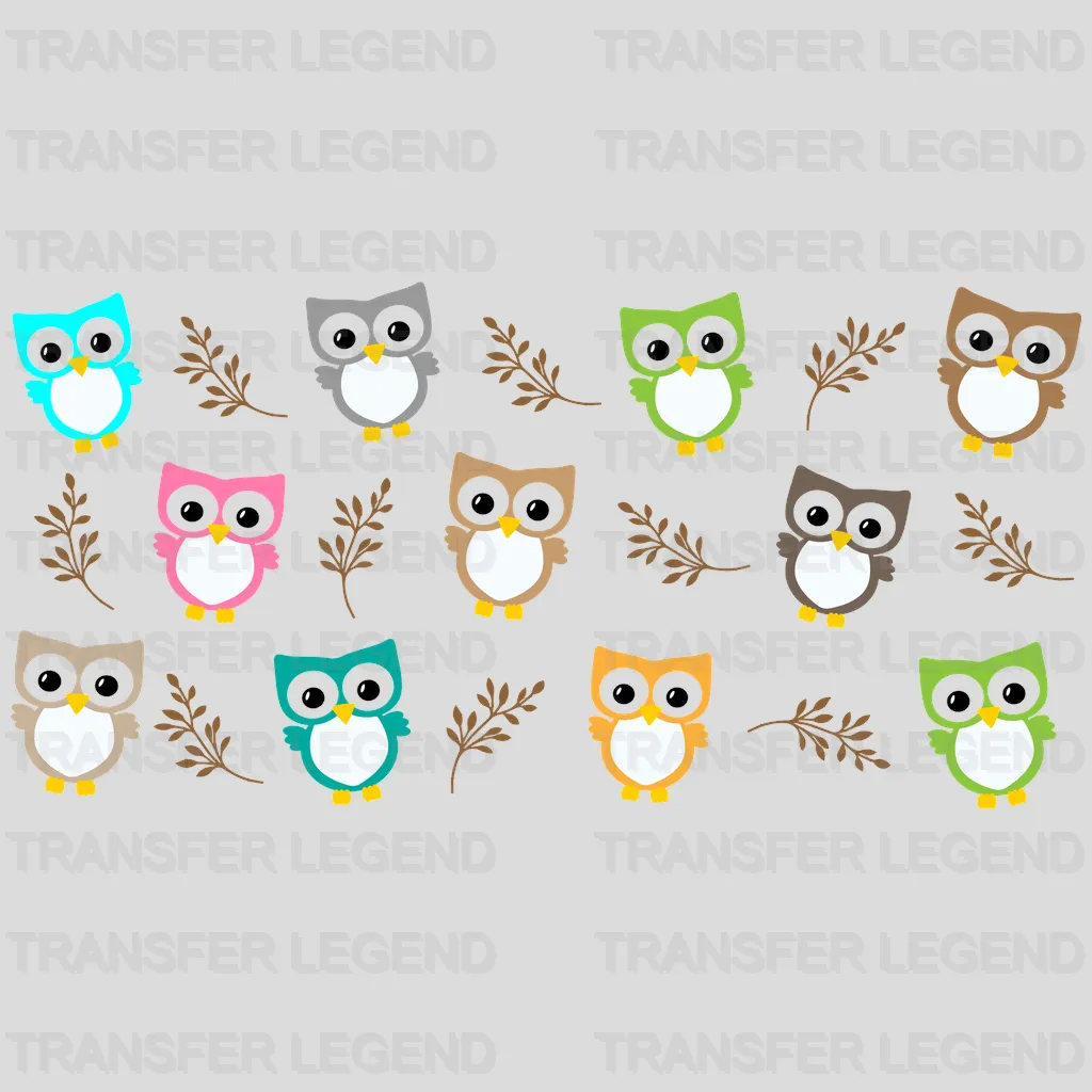 Owls UV DTF Transfer Cup Wrap UV DTF Sticker - transferlegend