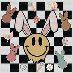 Smiley Bunny Ears Easter Design- DTF heat transfer - transferlegend