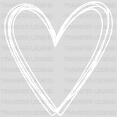 Hearts Black & White Valentine's Day Design - DTF heat transfer - transferlegend