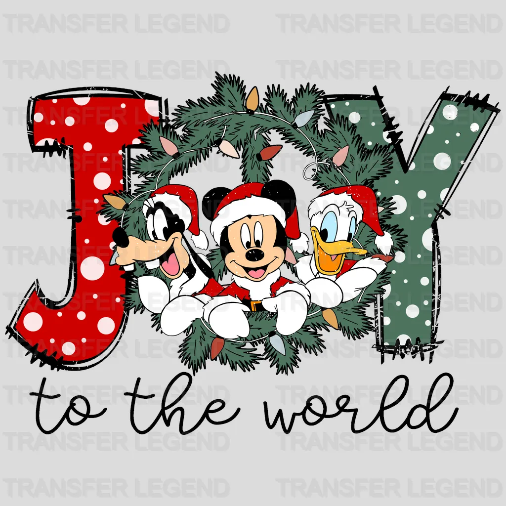 JOY TO THE WORLD, Christmas Design, Dtf Heat Transfer - transferlegend