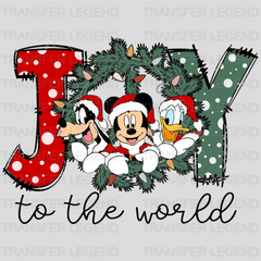 JOY TO THE WORLD, Christmas Design, Dtf Heat Transfer - transferlegend