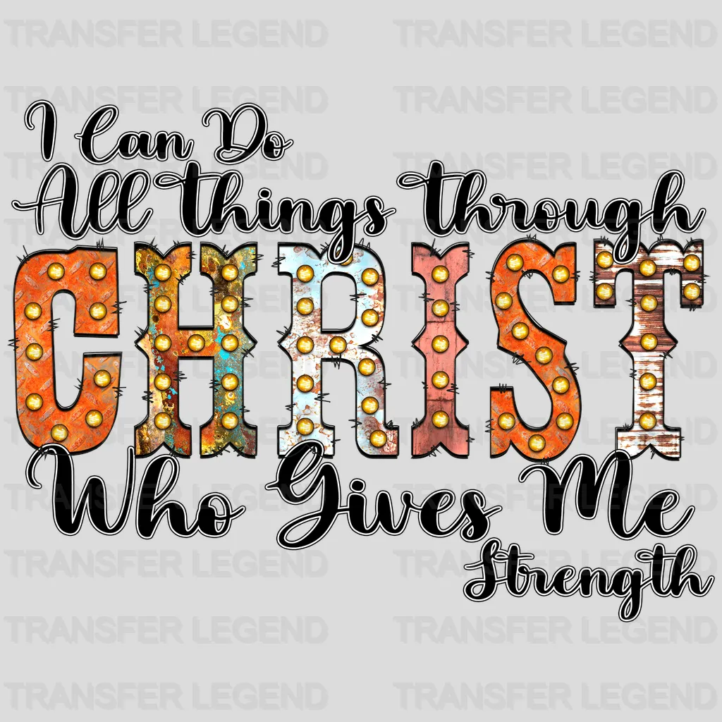 CHRIST GIVES ME STRENGTH Christmas Design - DTF heat transfer - transferlegend