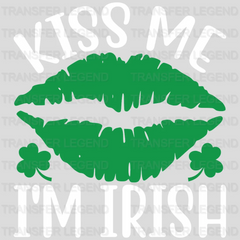 Kiss Me I'M Irish St. Patrick's Day Design - DTF heat transfer - transferlegend