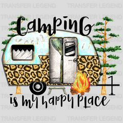 Camping is My Happy Place Design - DTF heat transfer - transferlegend