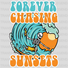 Forever Chasing Sunsets Skeleton DTF Transfer - transferlegend