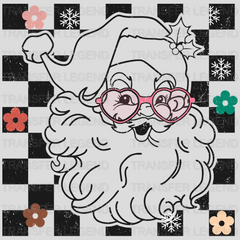 SANTA CHECKERED Christmas Design - DTF heat transfer - transferlegend