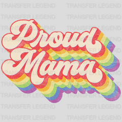 Proud Mama Striped Rainbow - Lgbt Mom - Support Lgbt Design - DTF heat transfer - transferlegend