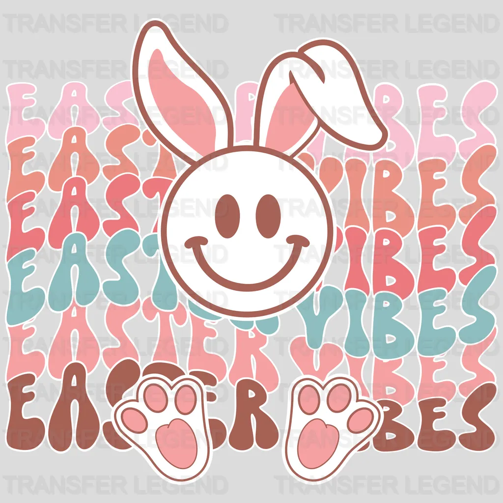 Easter Vibes Bunny Design - DTF heat transfer - transferlegend