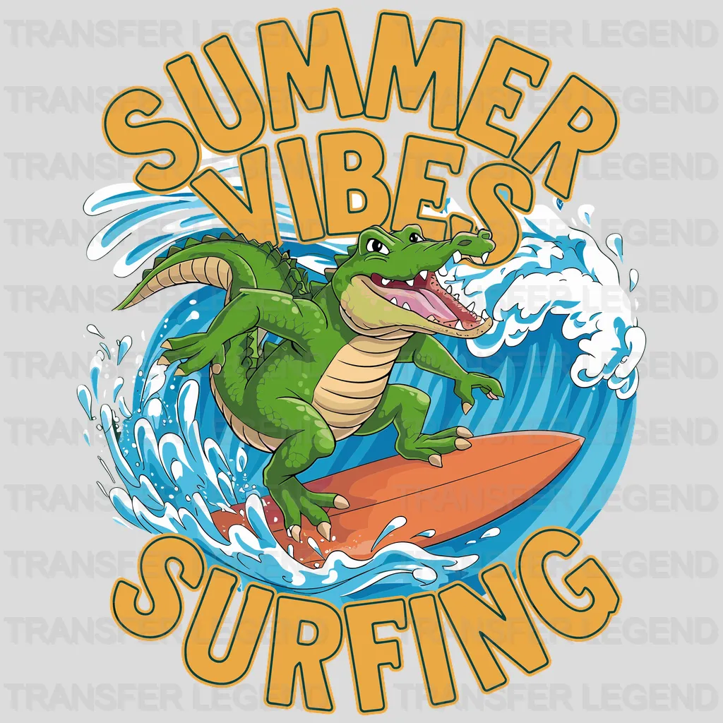 Summer Vibes Surfing Design - DTF Heat Transfers - transferlegend
