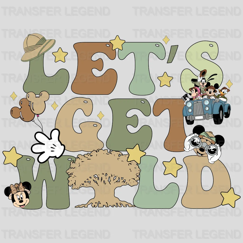 Let's Get Wild Disney Designs - DTF Heat Transfers