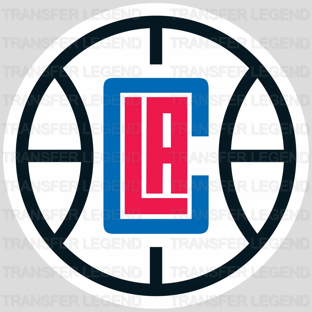 Los Angeles Clippers Modern Basketball Roundel NBA Design - DTF Heat Transfer
