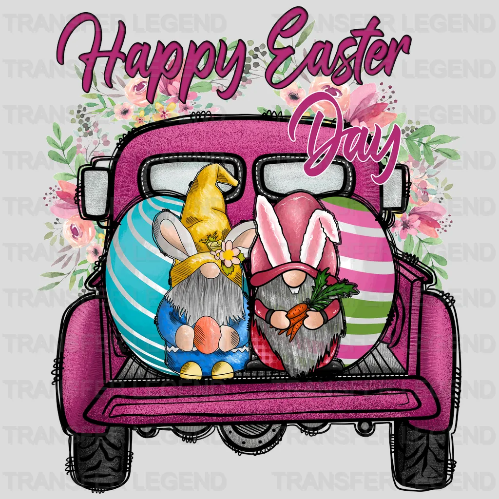 Happy Easter Day Truck Gnomes Design - DTF heat transfer - transferlegend