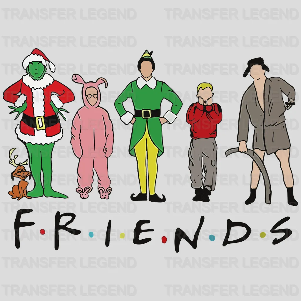 GRINCH X FRIENDS Christmas Design, Christmas Design, Dtf Heat Transfer - transferlegend