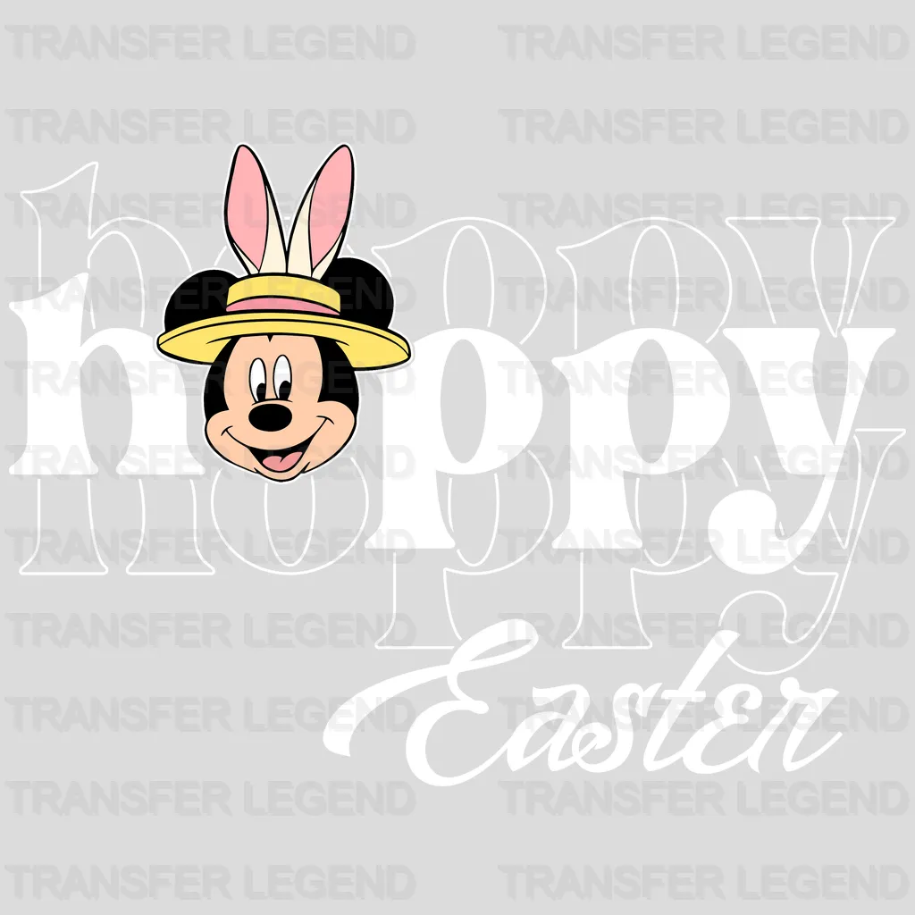 Happy Easter Mickey Bunny Ears Design- DTF heat transfer - transferlegend