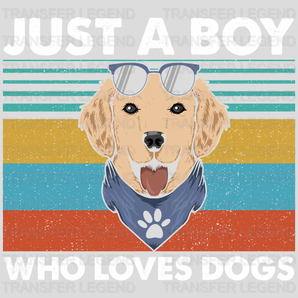 Just A Boy Who Loves Dogs Design - DTF heat transfer - transferlegend