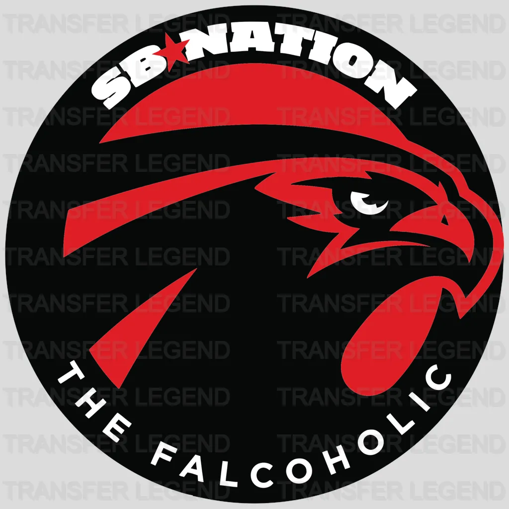 Atlanta Falcons Falconholic Text Badge NFL Design - DTF Heat Transfer