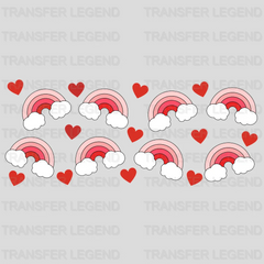 Hearts And Rainbows UV DTF Transfer Cup Wrap UV DTF Sticker - transferlegend