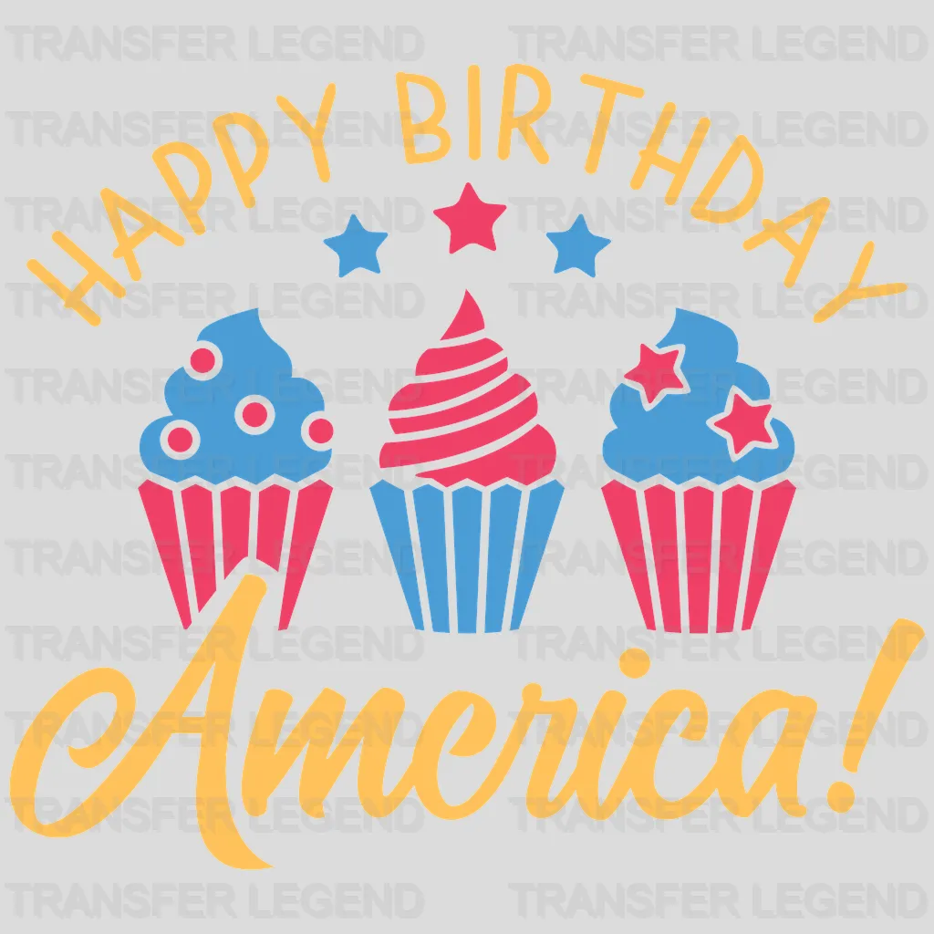 Happy Birthday America DTF Transfer - transferlegend