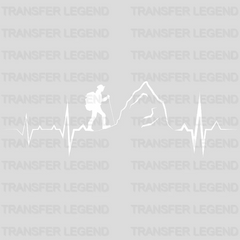 Hiking Heartbeat Mountain Lover Design - DTF heat transfer - transferlegend