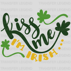 Kiss Me I'm Irish St. Patrick's Day Design - DTF heat transfer - transferlegend