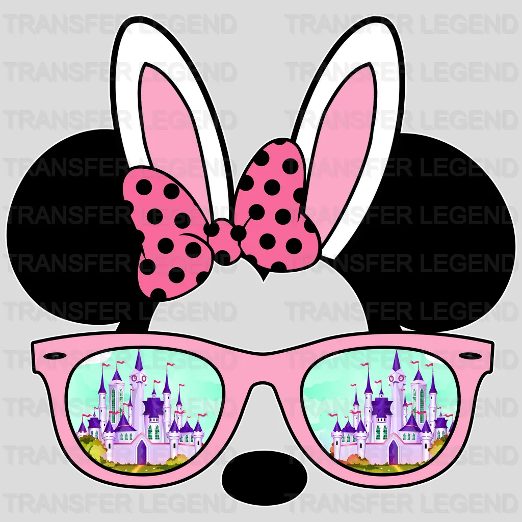 Minnie with Easter Bunny Ear Design- DTF heat transfer - transferlegend