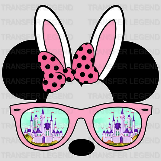 Minnie with Easter Bunny Ear Design- DTF heat transfer - transferlegend