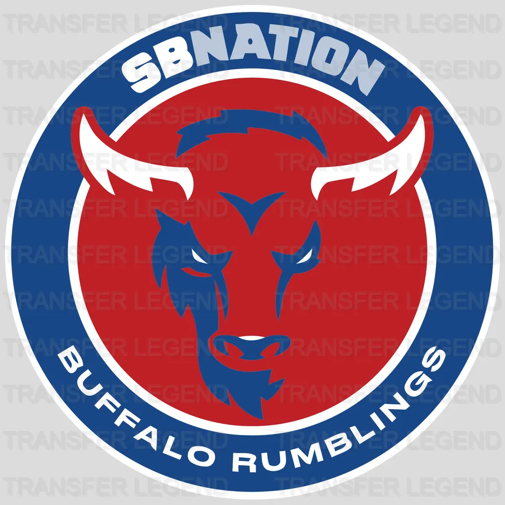 Buffalo Bills SB Nation Circular Logo NFL Design - DTF Heat Transfer