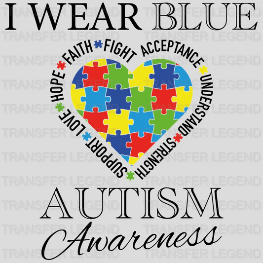 I Wear Blue ATS Awareness Design - DTF heat transfer - transferlegend