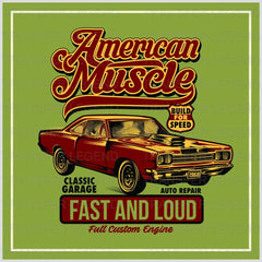 Cars American Muscle Clasic Car Designs - DTF Heat Transfer - transferlegend