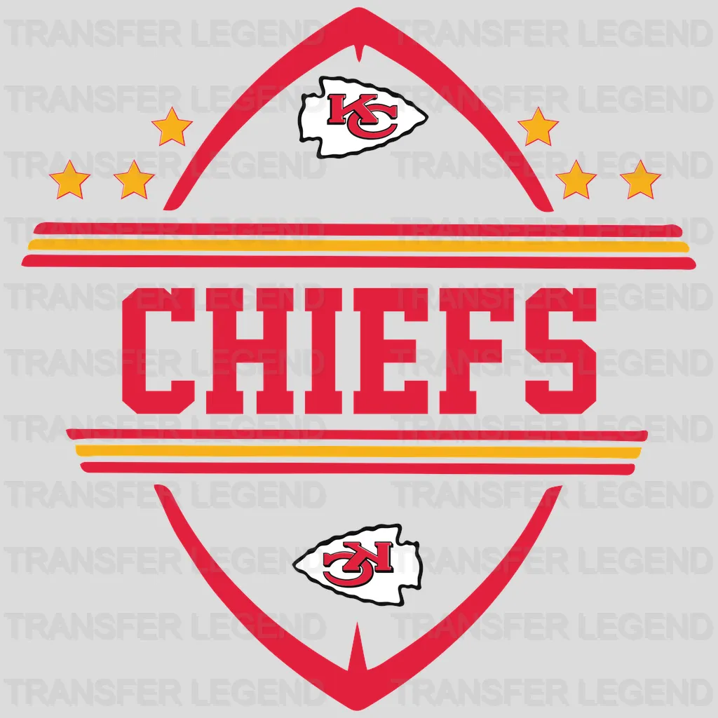 Kansas City Chiefs Circular Badge NFL Design - DTF Heat Transfer