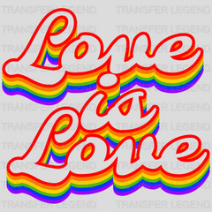 Love is Love Striped Rainbow - Lgbt Ally - Support Lgbt Design - DTF heat transfer - transferlegend