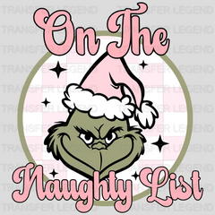 ON THE NAUGHTY LIST Christmas Design - DTF heat transfer - transferlegend