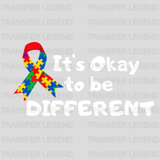 It's Okey To Be Different Autim Awareness Design - DTF heat transfer - transferlegend