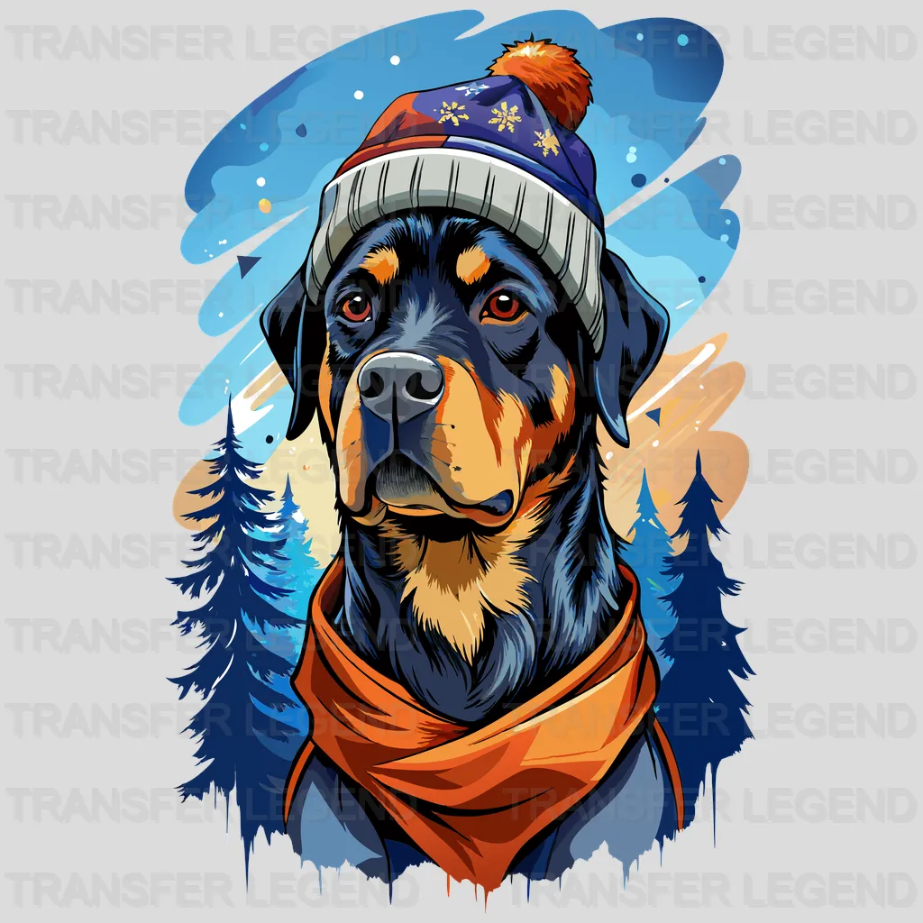 Dog Style Winter Design - DTF Heat Transfers - transferlegend