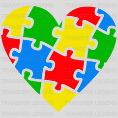 Autism Heart Design - transferlegend