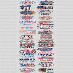 4th Of July Premade Gang sheet - 30 PCS 10 INCH - transferlegend