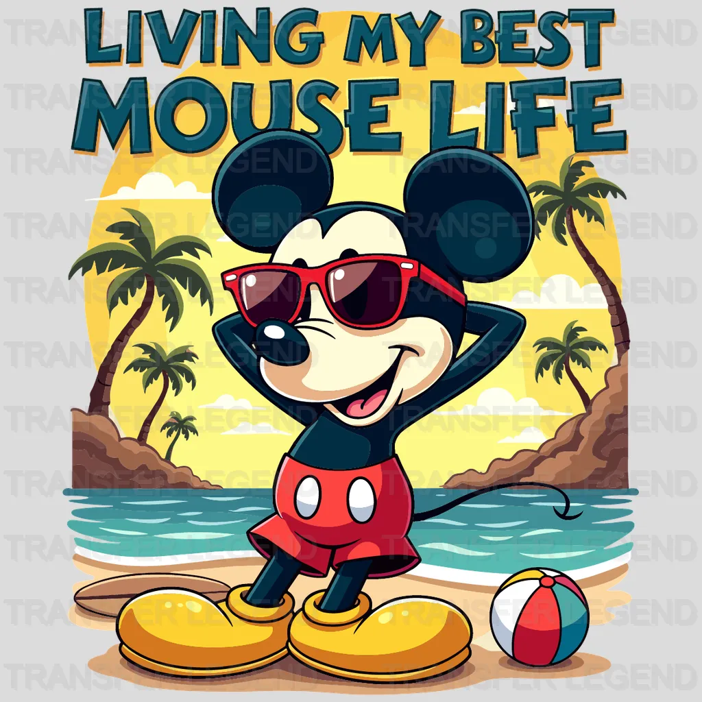 Living My Best Mouse Life Disney Designs - DTF Heat Transfers
